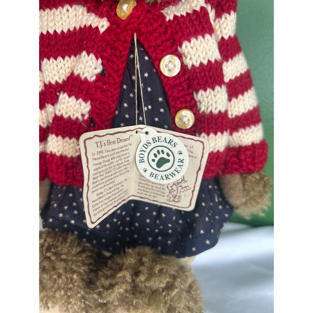 Boyds Bears Gloria Bearsevelt T.J. Best Dressed Collection Plush 912631 NWT - Picture 5 of 11
